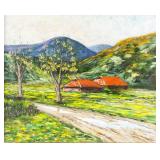 Zheng F. I. Chinese Oil Mountainous Landscape