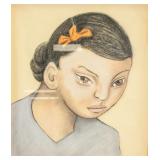 Diego Rivera 1886-1957 Mexican Pastel Portrait