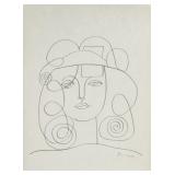 Pablo Picasso 1881-1973 Spain Pencil Portrait