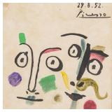 Pablo Picasso (Spain 1881-1973) Watercolor on Pape