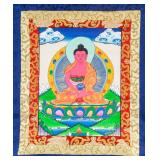 Tibetan Amitabha Thangka Painting Scroll