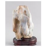 18th C. Chinese Fossilized Wood Scholar