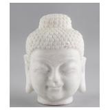 Chinese Marble Carved Shakyamuni Buddha Head