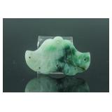 Chinese Green Jadeite Carved Pendant
