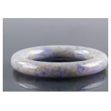 Burma Green and Lavender Jadeite Bangle w/ CERT