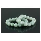 Pair of Chinese White Jadeite Bracelets