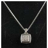 0.10ct Diamond Sterling Silver Necklace CRV $610