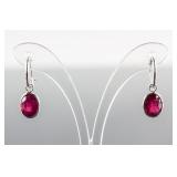 5.15ct Oval Cut Pinkish Red Ruby Earrings CRV $999