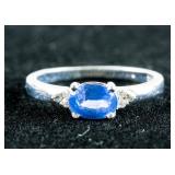 0.90ct Sapphire and 0.06ct Diamonds CRV $3050