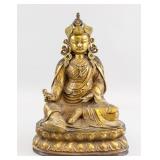 Tibetan Gilt Bronze Padmasambhava Staute