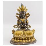 Tibetan Gilt Bronze Vajradhara Statue