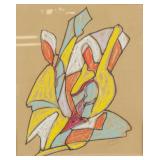 Peter Stoyanoff Russian 1900-1994 Charcoal Pastel