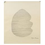 Agnes Martin American 1912-2004 Ink Parallel Lines