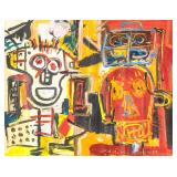 Jean-Michel Basquiat American 1960-1988 Mixed Medi