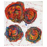 Sam Francis American 1923-1994 Acrylic on Canvas