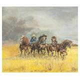 Rolf Harris Australia b.1930 OOB Horses Landscape