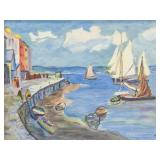 Canadian Oil on Paper Signed M.M. 20th Century