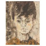Oil on Board Myron Cooper Canadian Portrait of Boy