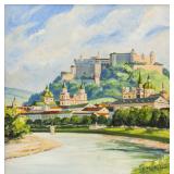 Leopold Musil Czechoslovakian 1920-1997 Oil Castle