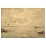 Joseph de Groot 1828-1899 Dutch Oil Landscape