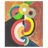 Sonia Delaunay Ukranian Russian Oil on Board