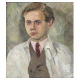 Russian Oil on Board Portrait w/Frame