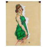 Egon Schiele 1890-1918 Austria Watercolor Lady
