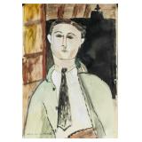 Amedeo Modigliani 1884-1920 Italy Mixed Media Man