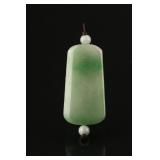 Chinese Emerald Green Jadeite Carved Pendant