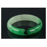 Chinese Two Colour Fine Jadeite Bangle