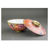 Chinese Famille Rose Gilt Porcelain Bowl Qianlong