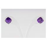4.0ct Amethyst Stud Earrings CRV $600