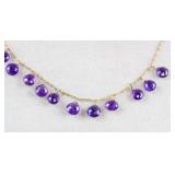 18.6ct Tear Drop Amethysts Necklace CRV $1595