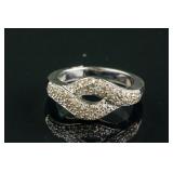 0.66ct Rhodium-Plated 66 Diamonds Ring CRV$1361
