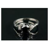 14k Gold 2.10ct Black Diamond & White Diamond ring