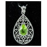 Peridot Antique Style Pendant RV $800