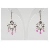 7.30ct Ruby Antique Earrings CRV $1800