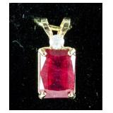 1.45ct Ruby & Diamond Pendant CRV $823