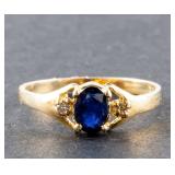 0.50ct Sapphire & Diamond Ring CRV $700