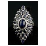 Sterling Silver 99.0ct Sapphire Ring CRV$1050