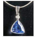 3.6ct Tanzanite & 0.05ct Diamond Pendant CRV $1188