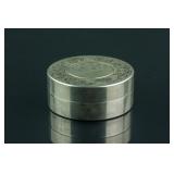 Chinese Fine Silver Case w/ Republic One Yuan Coin