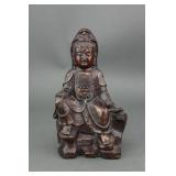 Chinese Gilt Bronze Guanyin Figure