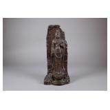 Japanese Old Bronze Standing Buddha Signed on Back