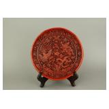 Chinese Cinnabar Lacquer Carved Tray