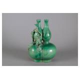 Chinese Green Glazed Double Gourd Porcelain Vase