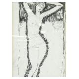 AMEDEO MODIGLIANI Italian 1884-1920 Charcoal Board