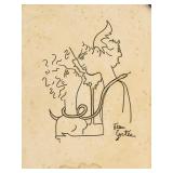 JEAN COCTEAU French 1889-1963 Ink on Paper