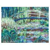 CLAUDE MONET French 1840-1926 Oil on Paper Bridge