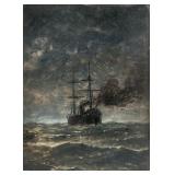 GUSTAV COURBET French 1819-1877 OOB Maritime Scene